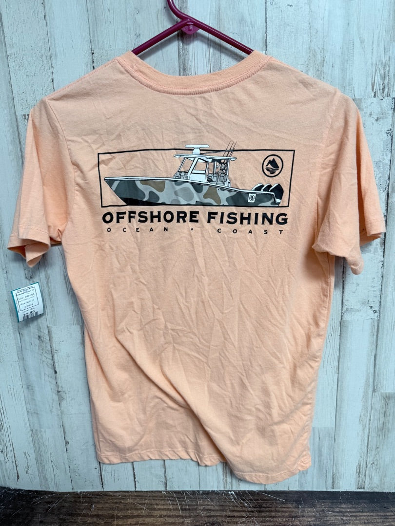 ORANGE OCEAN + COAST OFFSHORE FISHING TEE, BOY 14
