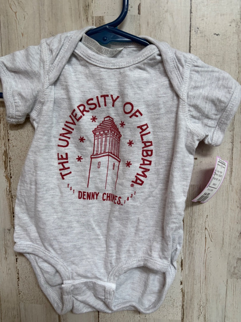 GREY USCAPE UNIVERSITY OF ALABAMA ONESIE, BOY 12M