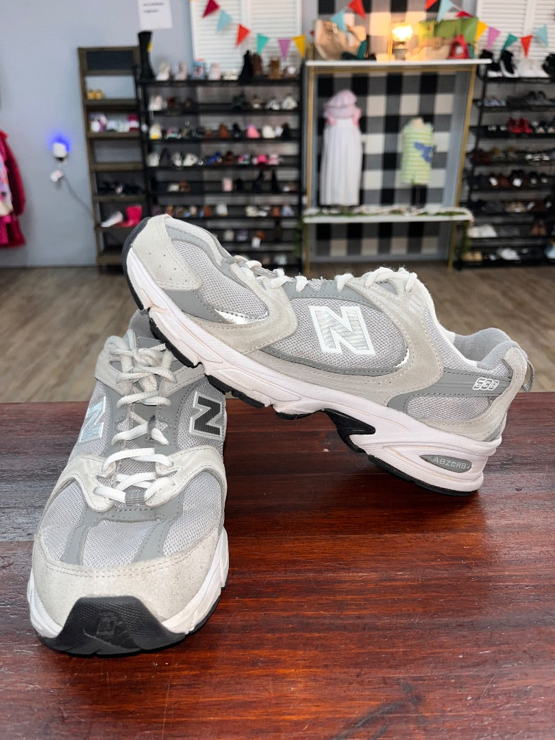 GREY NEW BALANCE 530 RUNNING SNEAKERS, SHOES A8