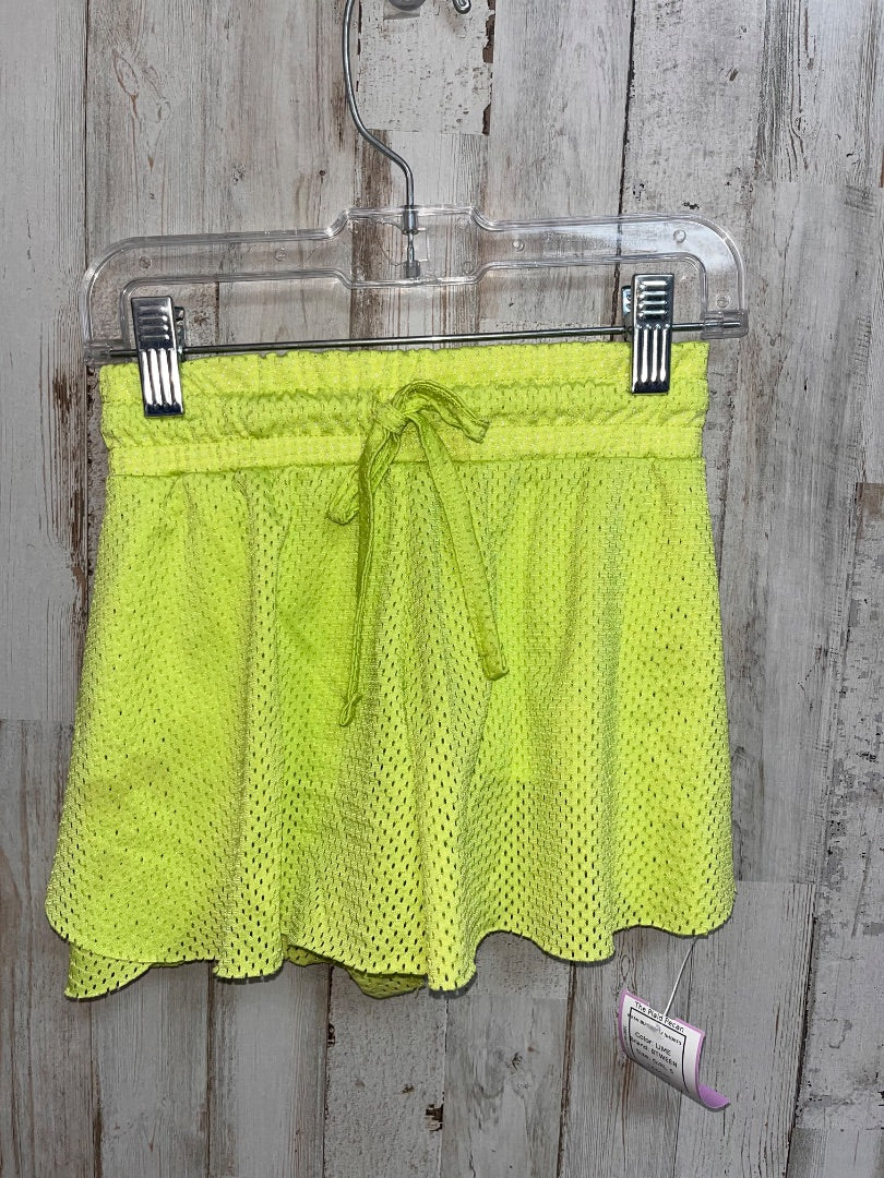 LIME BTWEEN MESH BUTTERFLY SHORTS, GIRL 5