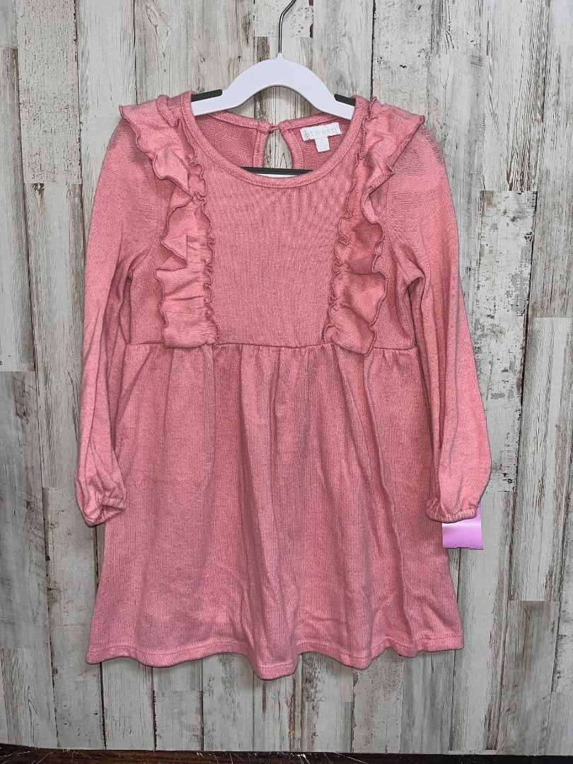 PINK BTWEEN SOFT RUFFLE DRESS, GIRL 5T