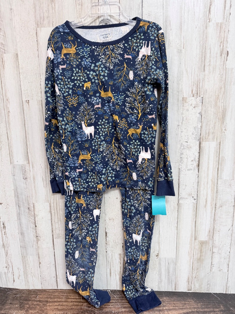 navy carters woodland pj set, girl 8