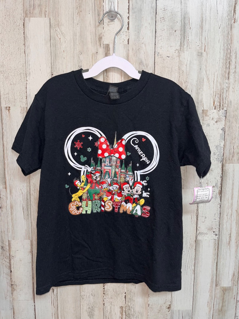 BLACK GILDAN DISNEY CHRISTMAS TEE, GIRL 7/8