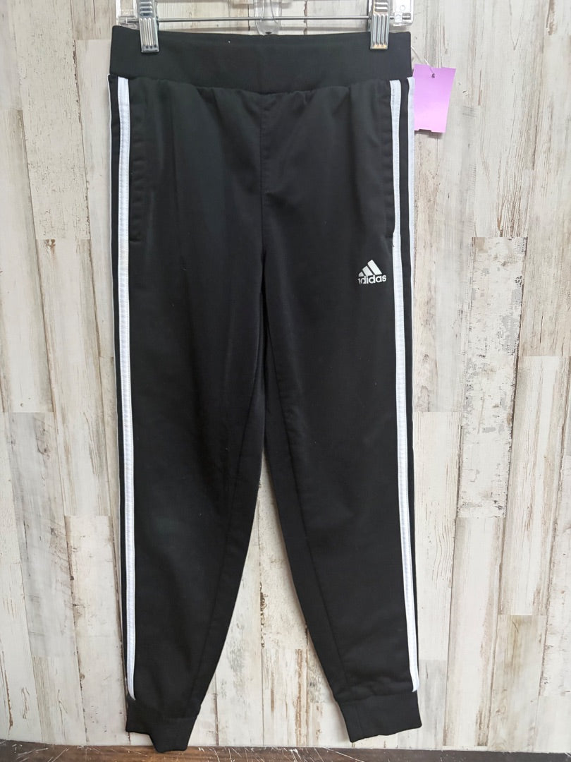 BLACK ADIDAS LOGO JOGGERS, BOY 7/8