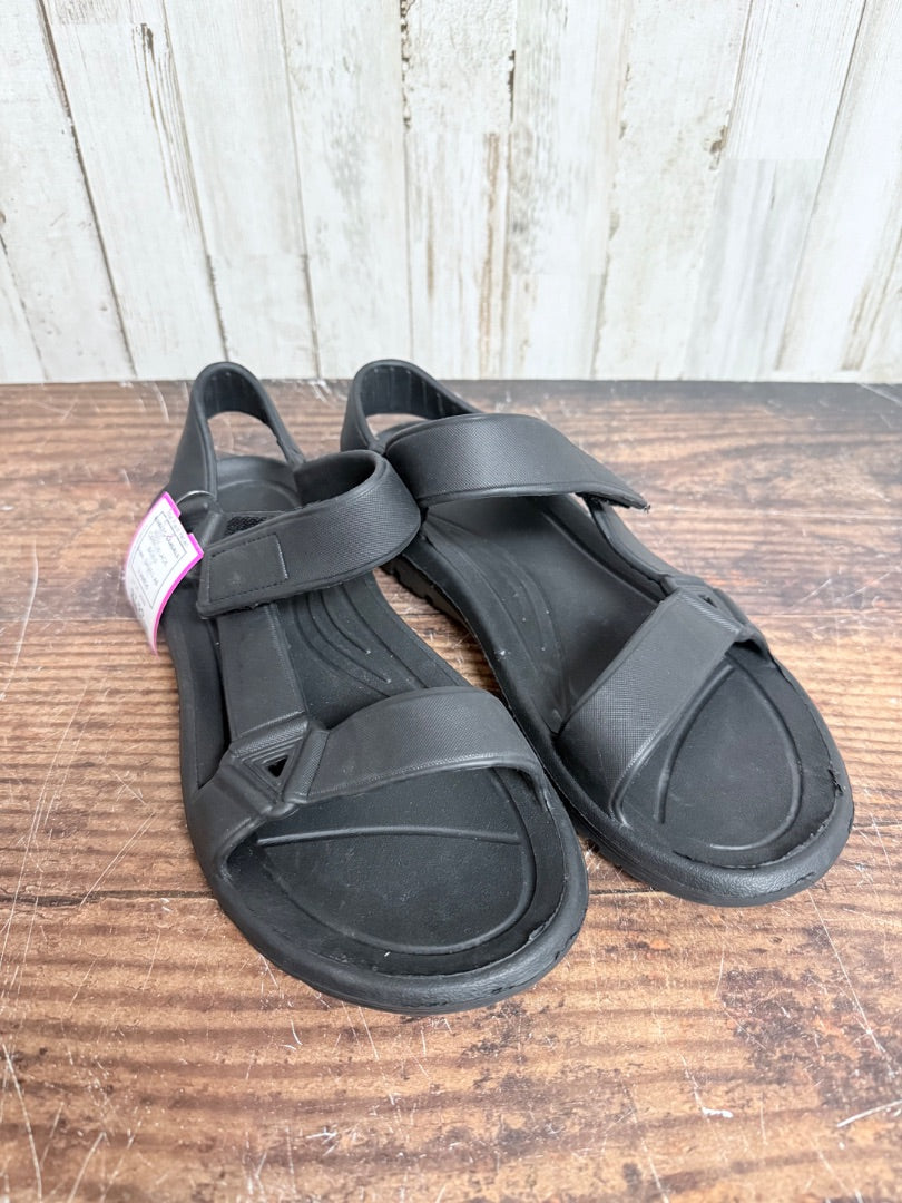 BLACK RUBBER SANDALS, SHOES A8