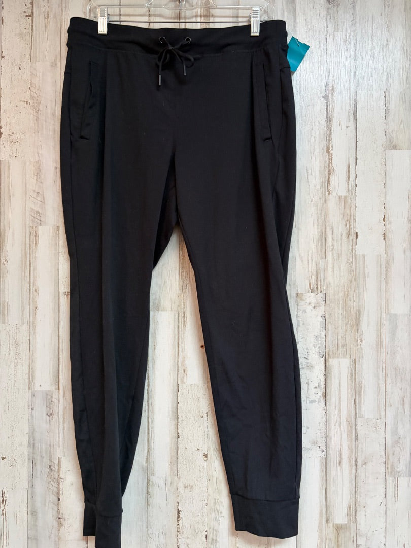 BLACK YOGALICIOUS COTTON LUX JOGGERS, LADIES L