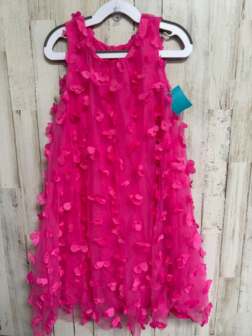 BRIGHT PINK KINSEY GIRL FLOWER TULLE DRESS, GIRL 7