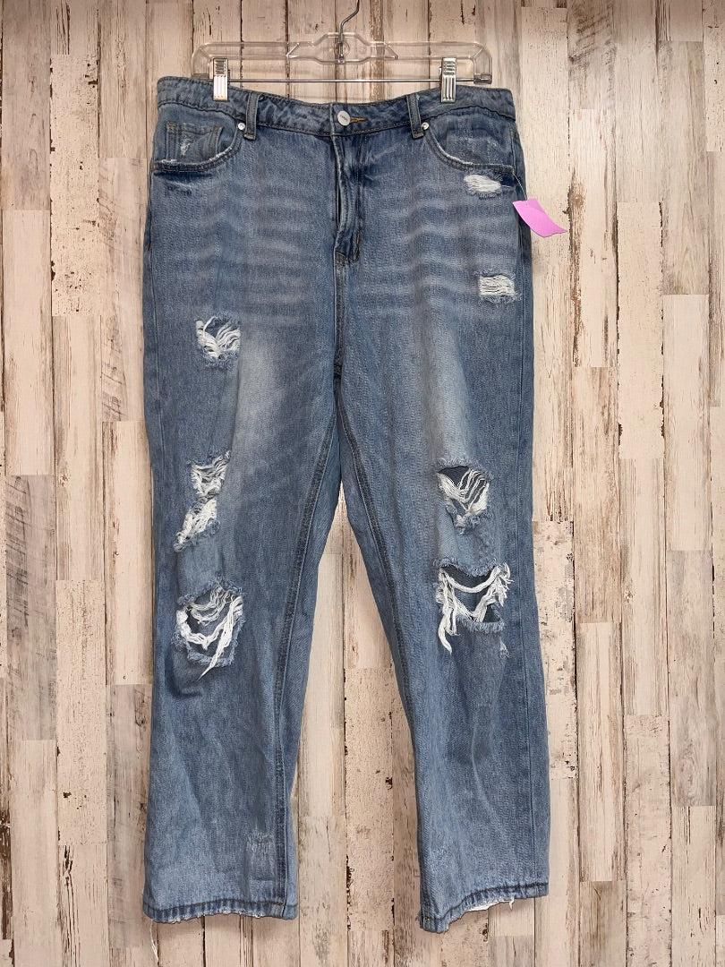 DENIM ALTARD STATE SZ 31 RIPPED JEANS, LADIES L