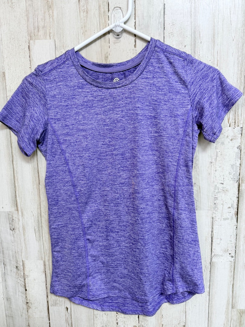 PURPLE CHAMPION HEATHERED TOP, GIRLS 10/12