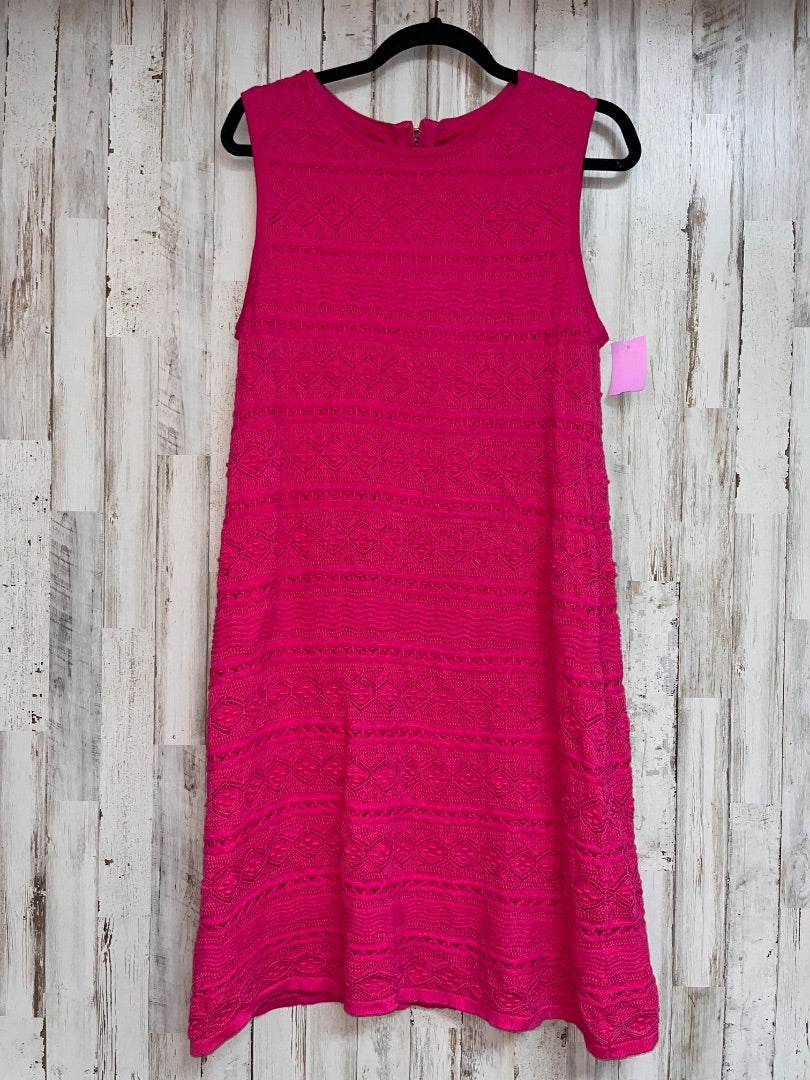 BRIGHT PINK ELIZA J LACE TANK DRESS, LADIES L