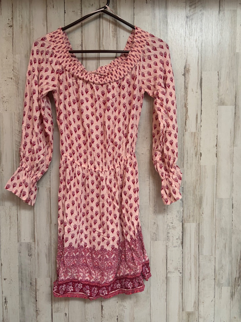 LT PINK HOLLISTER PRINTED DRESS, LADIES M