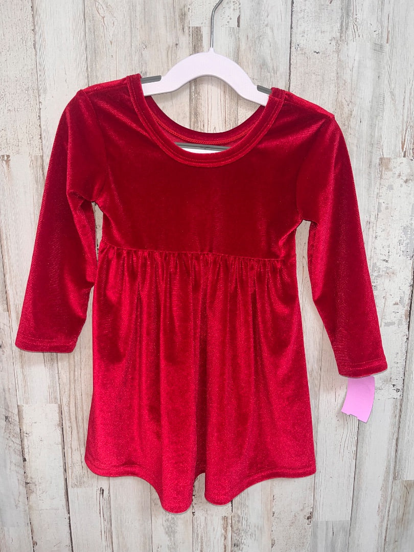 RED VELVET DRESS, GIRL 6-12M