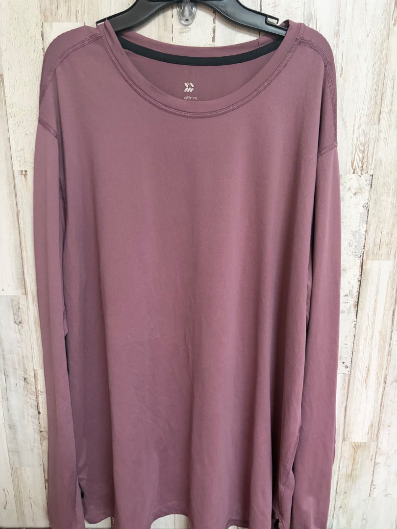 PURPLE ALL IN MOTION SOFT ATHLETIC TOP, LADIES XL