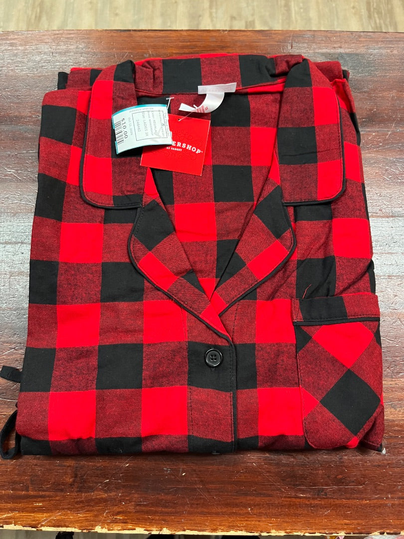 RED/BLACK WONDERSHOP NEW BUFFALO PLAID PJ SET, LADIES 3X