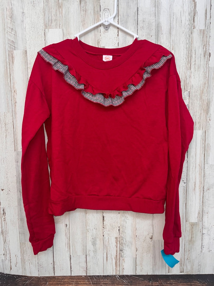 CRIMSON WONDER NATION RUFFLE SWEATSHIRT, GIRL 18