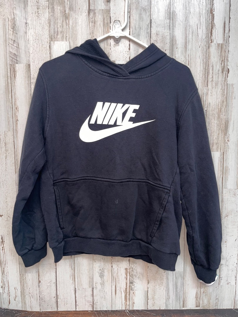 BLACK NIKE LOGO HOODIE, GIRL 18/20