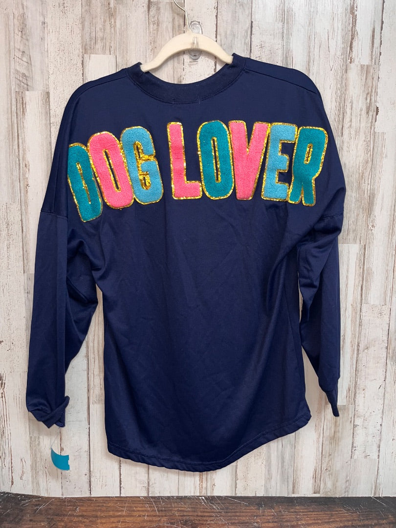 NAVY SIMPLY SOUTHERN DOG LOVER PATCH TEE, LADIES S