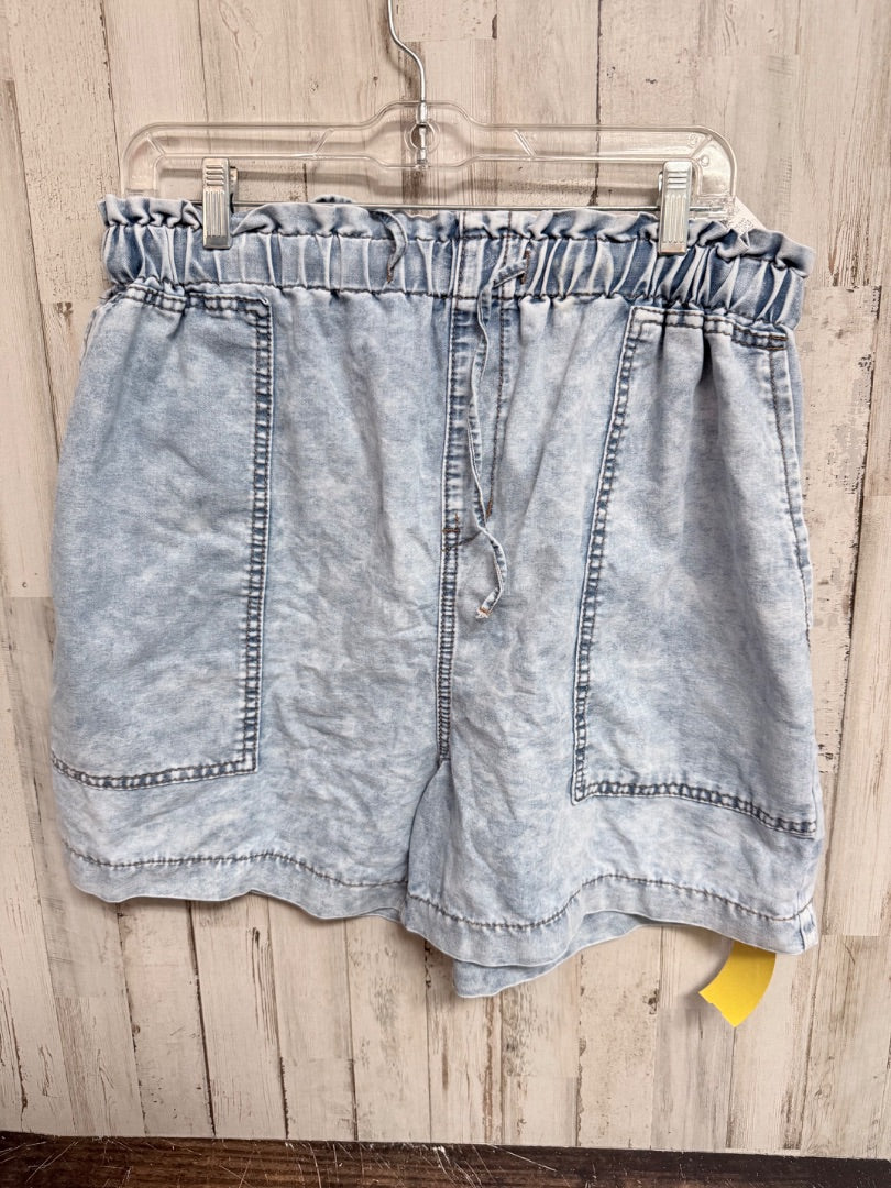 DENIM SHEIN HI WAIST PAPER BAG SHORTS, LADIES L