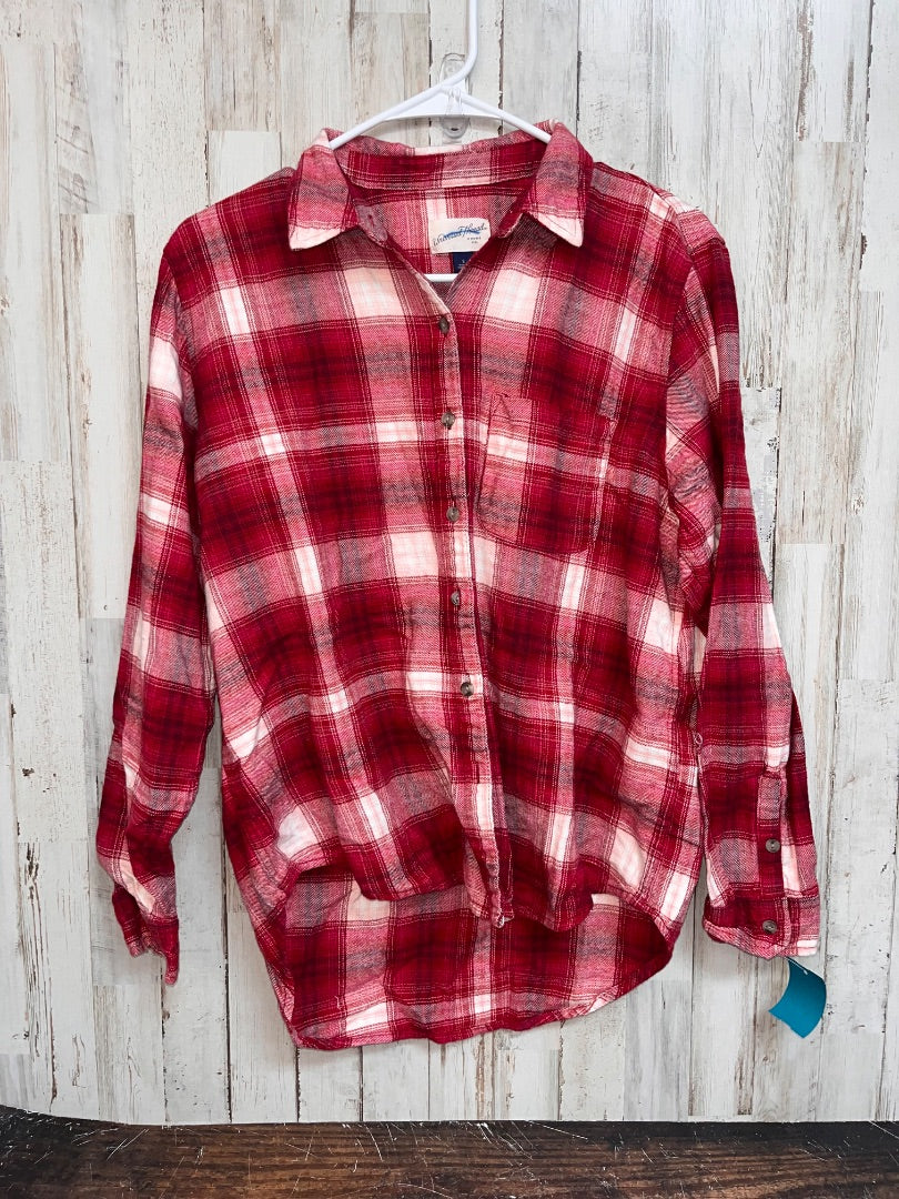 RED UNIVERSAL THREAD PLAID FLANNEL, LADIES S