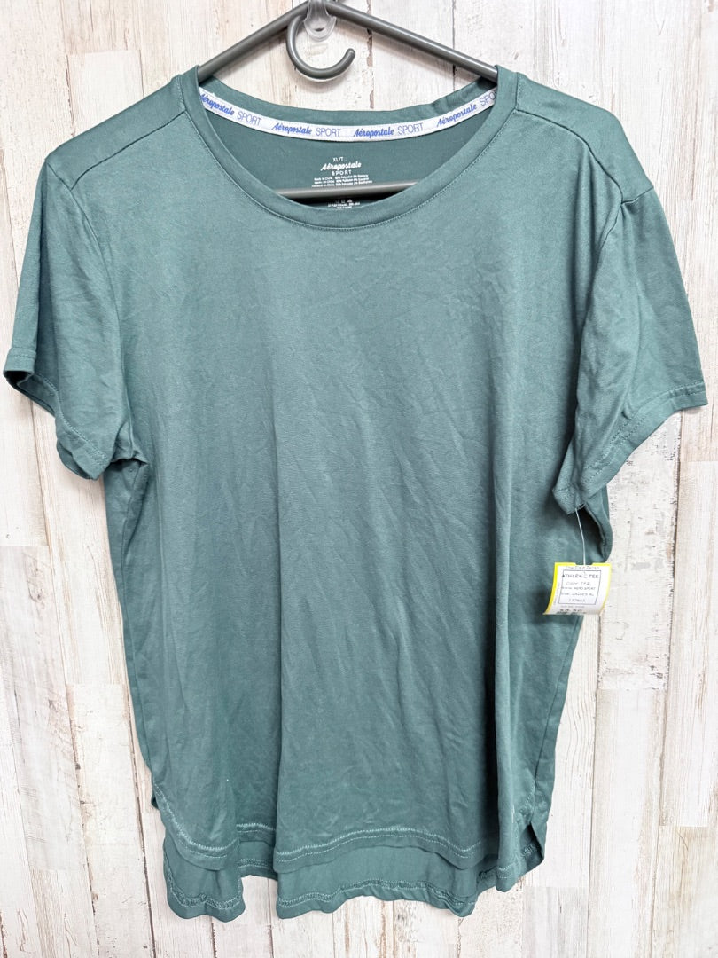 TEAL AERO SPORT ATHLETIC TEE, LADIES XL