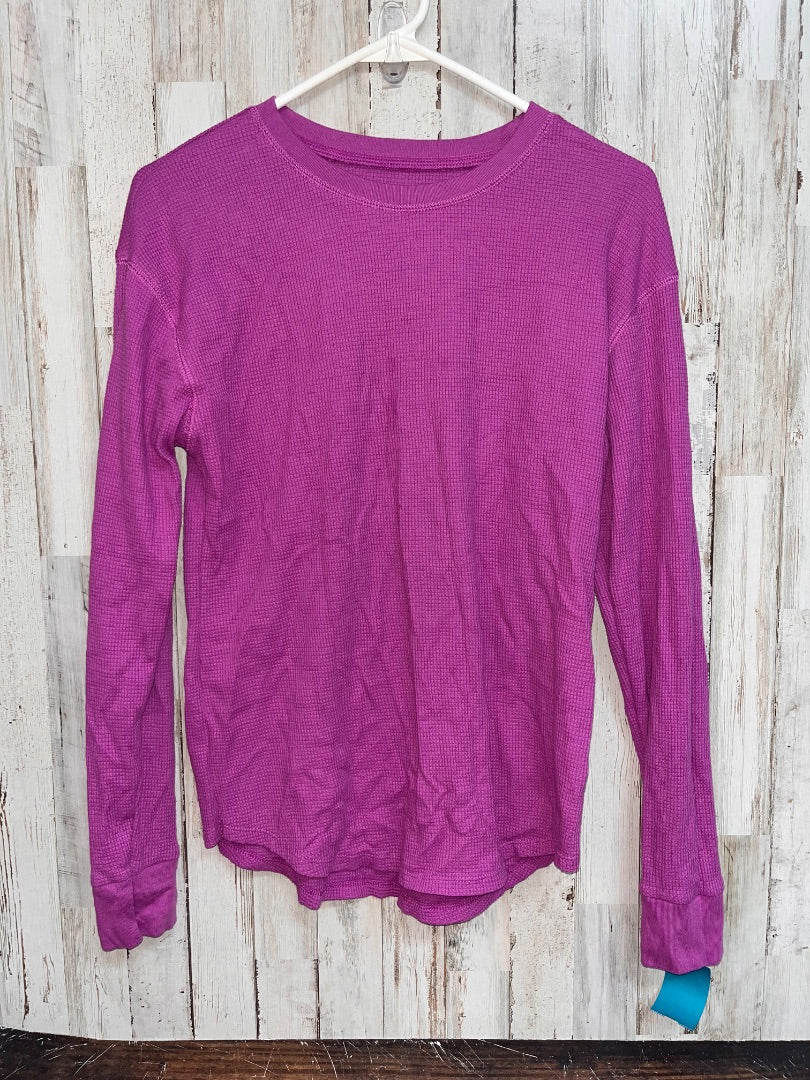 PURPLE TIME AND TRU WAFFLE KNIT LONG SLEEVE, LADIES M