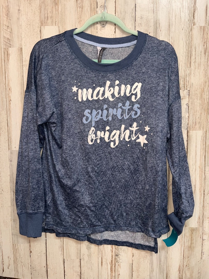 BLUE JACLYN MAKING SPIRITS BRIGHT LONG SLEEVE, LADIES M