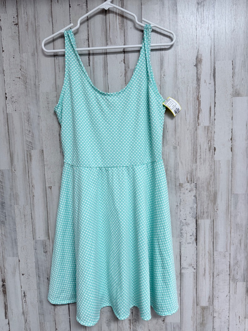 TEAL BOBBIE BROOKS POLKA DOT DRESS, LADIES L