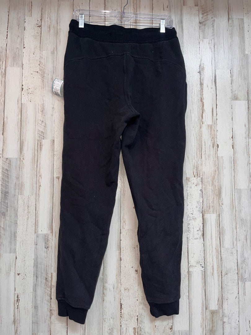BLACK LULULEMON SZ 8 COTTON JOGGERS, LADIES M