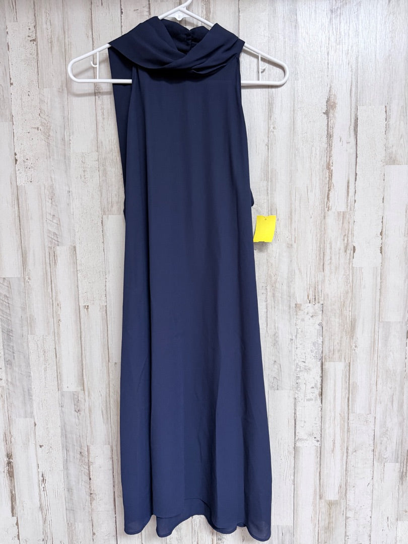 NAVY WORTHINGTON SHEER DRESS, LADIES L