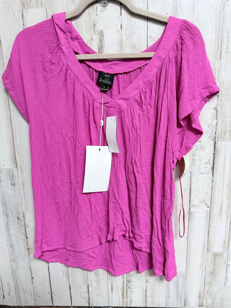 PINK OAK & TRELLIS MUSLIN TOP, LADIES XL