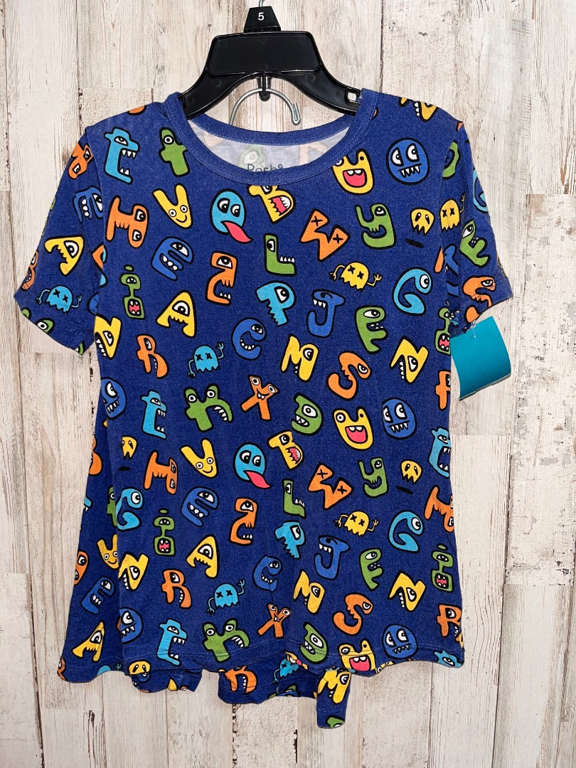 NAVY RESHINEE BOY'S 2PC BAMBOO ABC PJ SET, BOYS 5/6T