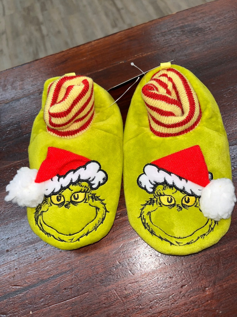 GREEN GRINCH NEW CHARACTER SLIPPERS, SHOES 9-10