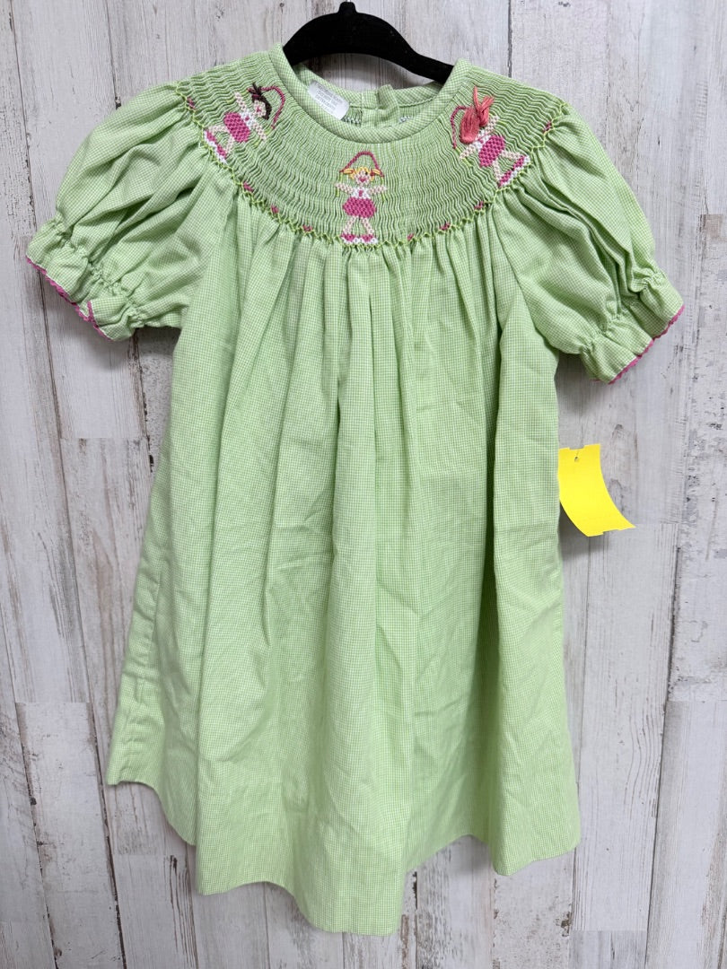 GREEN AMANDA REMEMBERED JUMP ROPE SMOCK DRESS, GIRLS 18M
