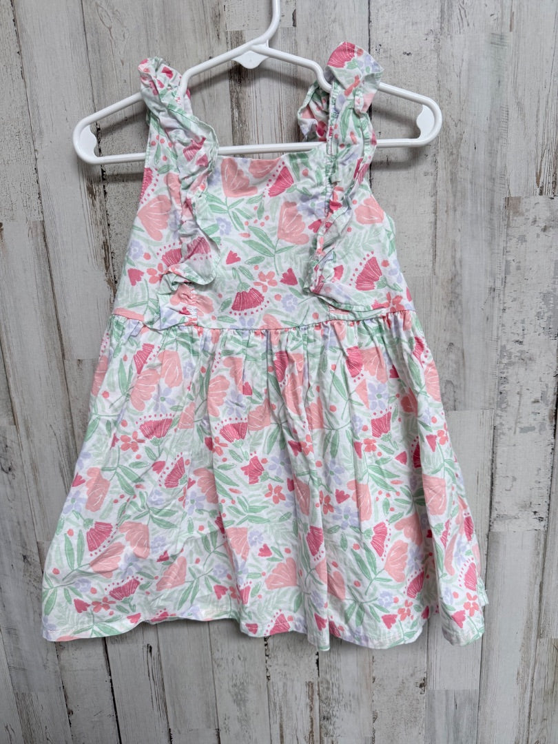GREEN CARTERS FLORAL RUFFLE DRESS, GIRLS 18M