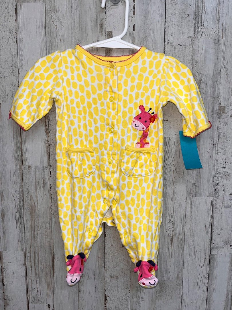 YELLOW CARTERS GIRL'S 3M YELLOW GIRAFFE SLEEPER, GIRLS 3M