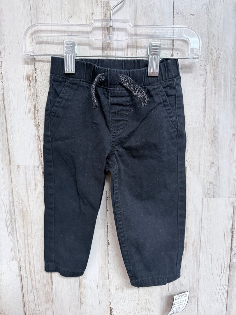 BLACK OKIE DOKIE DRAWSTRING PANT, BOYS 9M