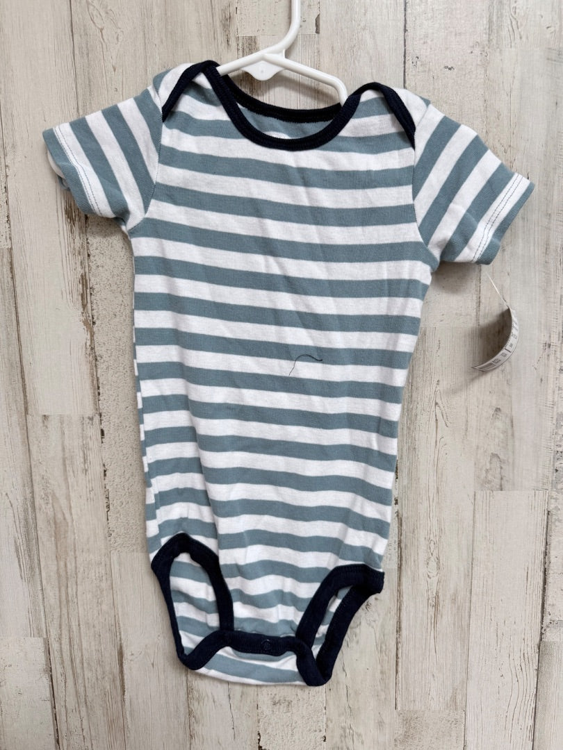 BLUE/WHITE CHILD OF MINE STRIPE ONESIE, BOYS 18M