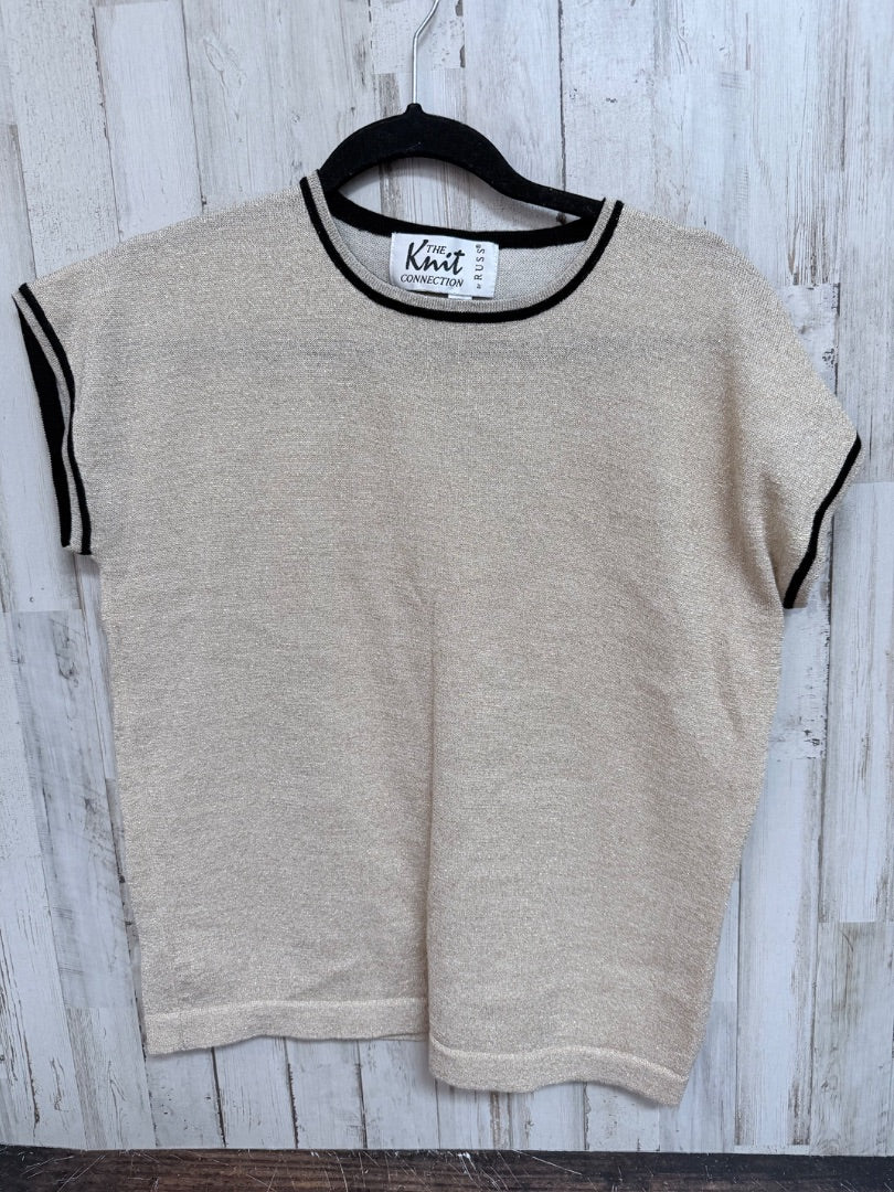 GOLD KNIT COLLECTION SHIMMER KNIT TOP, LADIES S