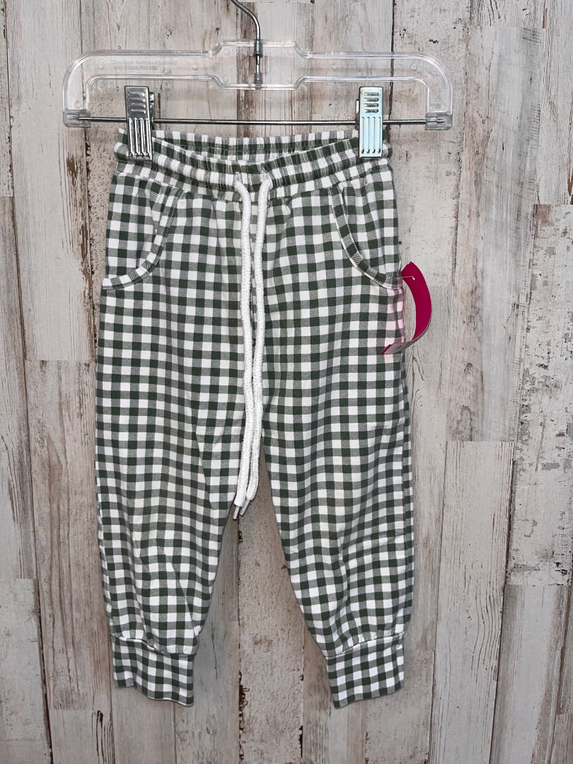OLIVE BUSY BEE SMOCKS GINGHAM PANTS, BOY 18M