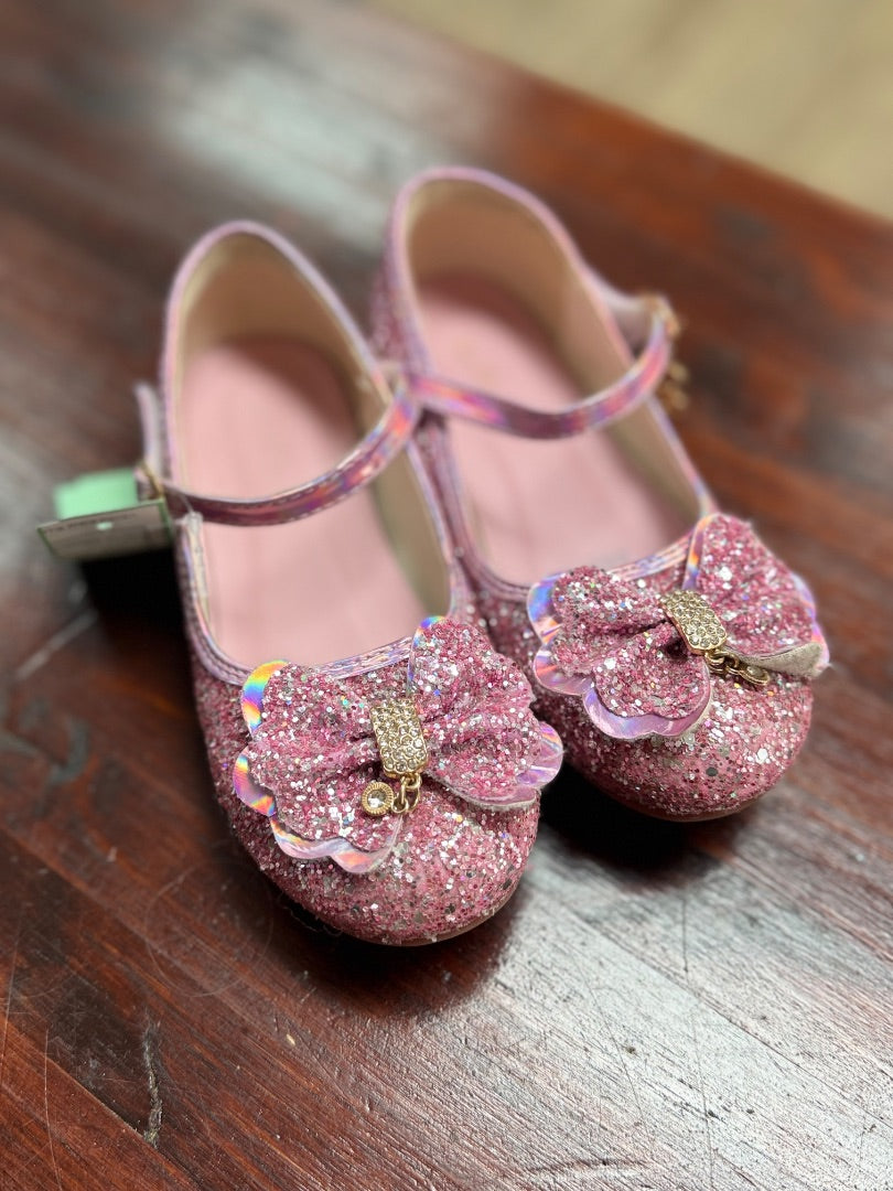 PINK GLITTER FLATS, SHOES 13
