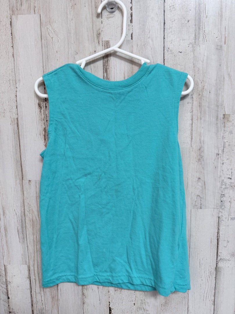 TEAL WONDER NATION COTTON TANK, BOYS 4/5