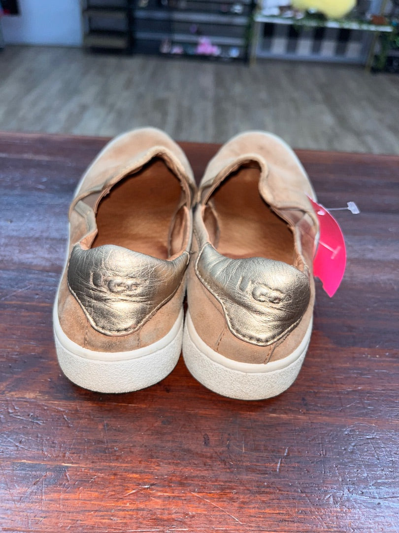 TAN UGG SUEDE SLIP ON SNEAKERS, SHOES A5