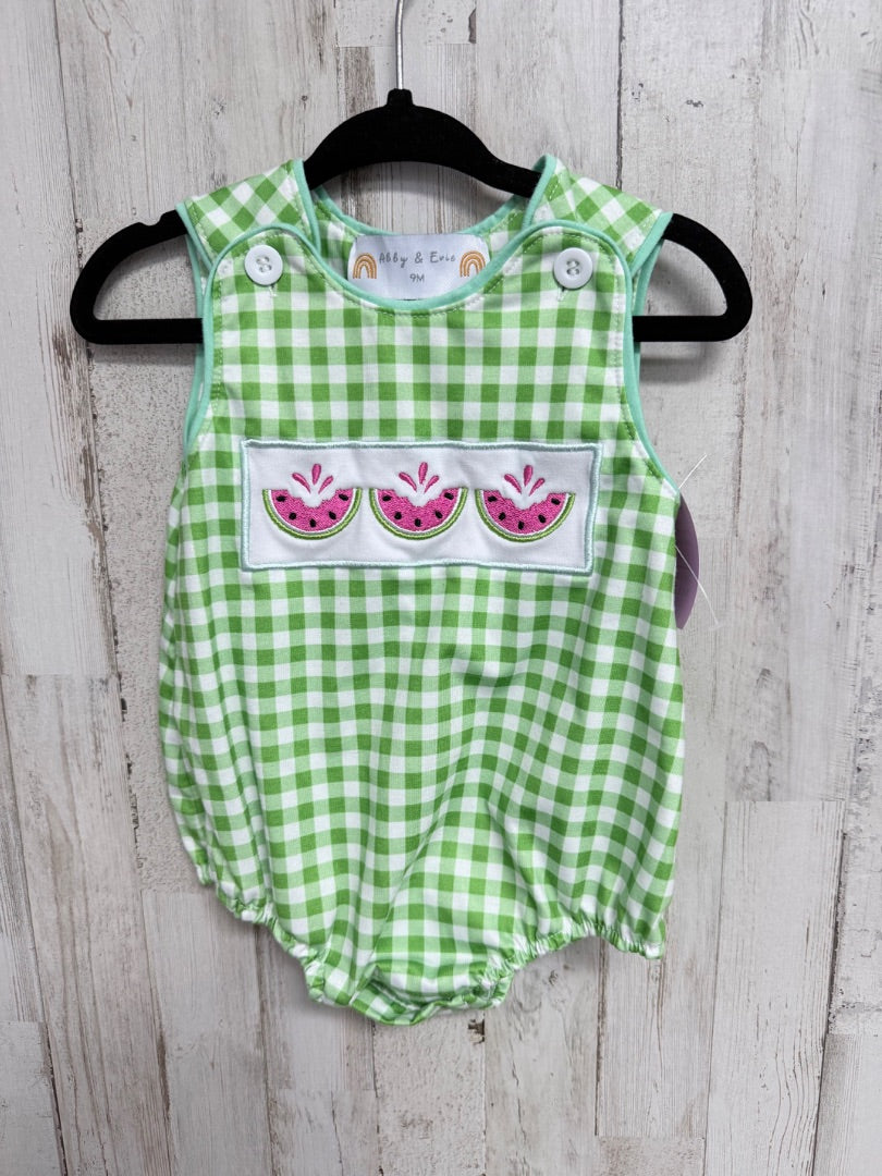GREEN ABBY & EVIE WATERMELON BUBBLE, GIRLS 9M