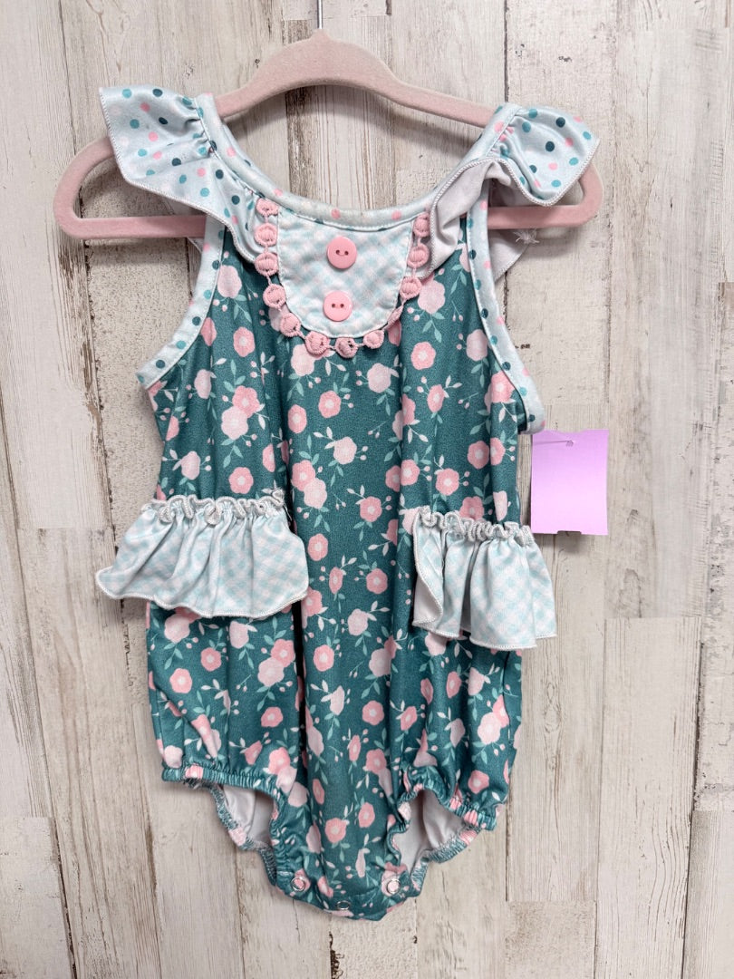 TEAL MARIE NICHOLE FLORAL BUBBLE, GIRLS 12/18M