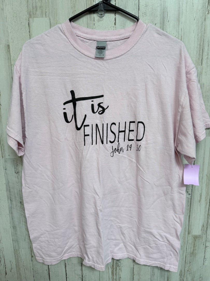 PINK GILDAN JOHN 19:30 TEE, LADIES L
