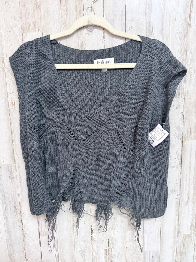 GREY PEACH LOVE FRAY KNIT TANK, LADIES L