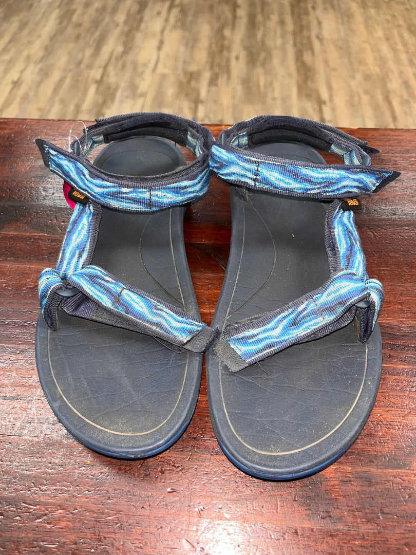 BLUE TEVA VELCRO SANDALS, SHOES 7 MEN