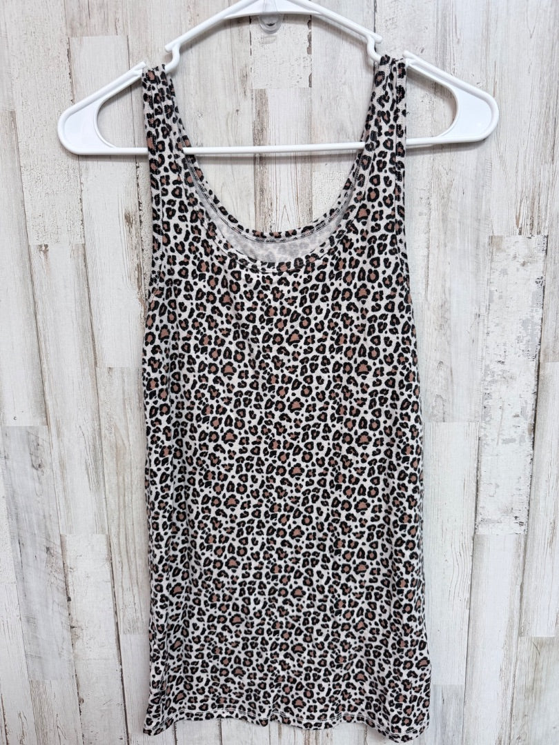 BEIGE A NEW DAY CHEETAH COTTON TANK, LADIES L