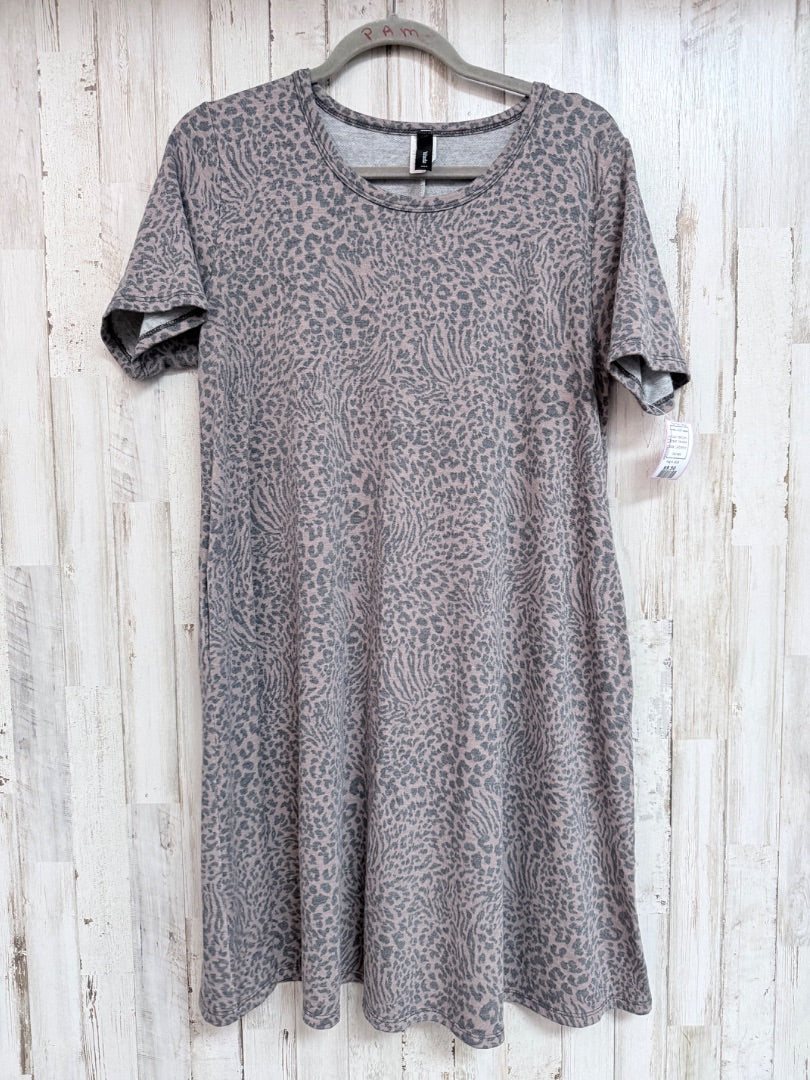 BROWN YAHADA ANIMAL PRINT DRESS, LADIES M
