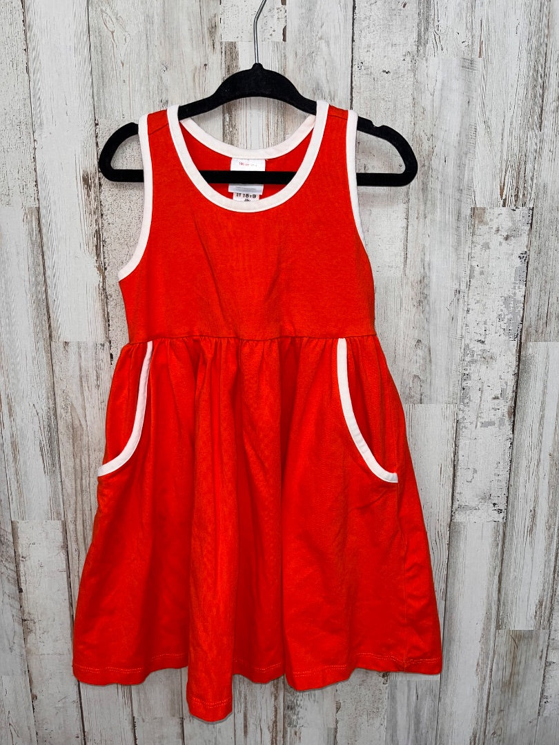 RED HANNA ANDERSSON COTTON TANK POCKET DRESS, GIRL 4T